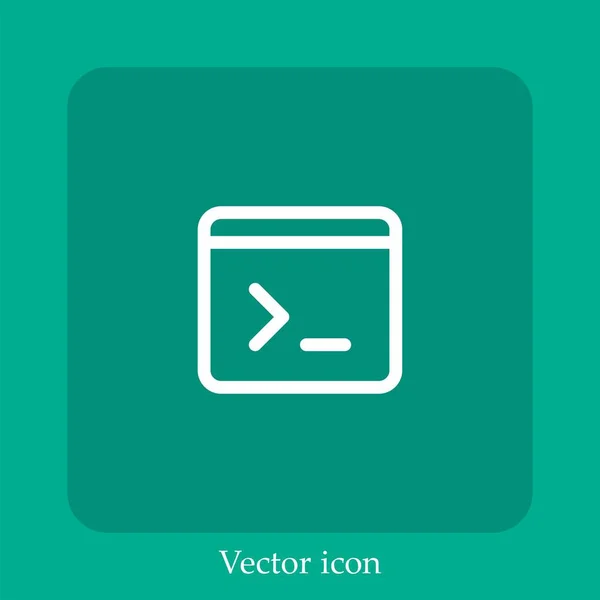 Web Programmiervektorsymbol Lineare Icon Line Mit Editierbarem Strich — Stockvektor