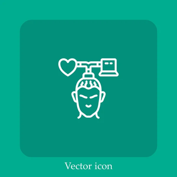 Icona Vettoriale Android Icon Line Lineare Con Ictus Modificabile — Vettoriale Stock