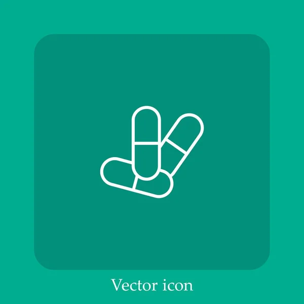 Tablette Icône Vectorielle Icône Linéaire Ligne Avec Trait Modifiable — Image vectorielle