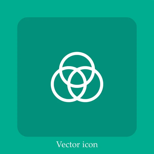 Ícone Vetorial Cmyk Linear Icon Line Com Curso Editável — Vetor de Stock