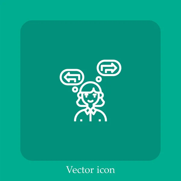 Wahl Vektor Symbol Lineare Icon Line Mit Editierbarem Strich — Stockvektor