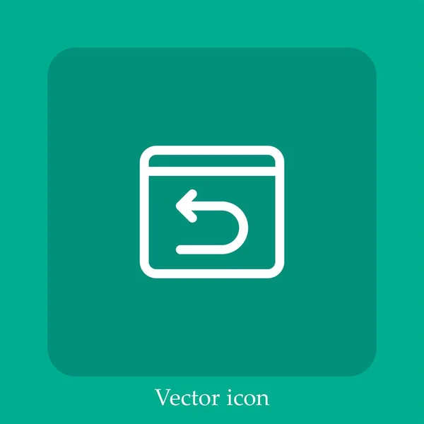 Registra Ícone Vetorial Linear Icon Line Com Curso Editável — Vetor de Stock