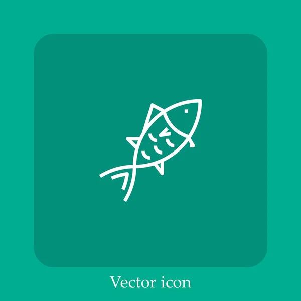 Ícone Vetorial Exame Linear Icon Line Com Curso Editável — Vetor de Stock