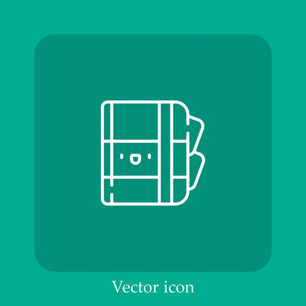 Ícone Vetorial Casa Linear Icon Line Com Curso Editável — Vetor de Stock