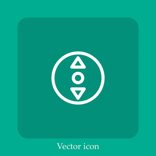 Ícone Vetor Rolagem Linear Icon Line Com Curso Editável — Vetor de Stock