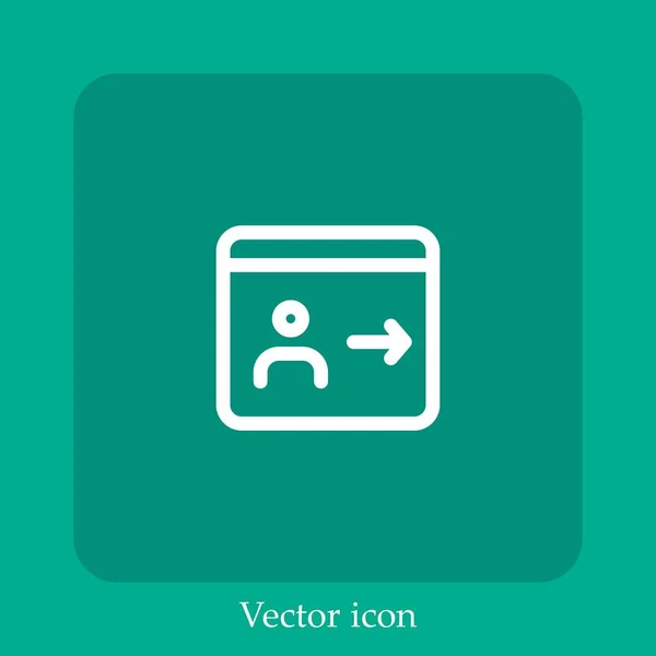 Sign Vector Icon Linear Icon Line Editable Stroke — Stock Vector