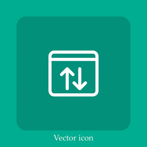 Icono Del Vector Web Icon Line Lineal Con Carrera Editable — Vector de stock