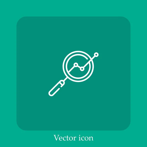 Étoiles Icône Vectorielle Icône Linéaire Ligne Avec Course Modifiable — Image vectorielle