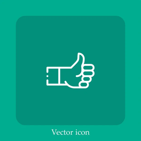 Success Vector Icon Linear Icon Line Editable Stroke — Stock Vector