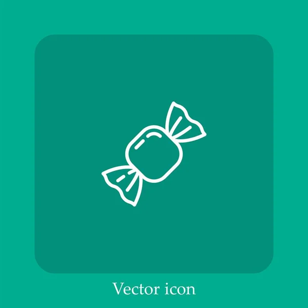 Anís Caramelo Icono Vector Icon Line Lineal Con Carrera Editable — Vector de stock