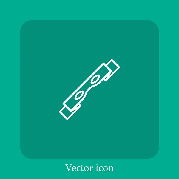 Bandit Vector Icon Linear Icon Line Con Carrera Editable — Vector de stock