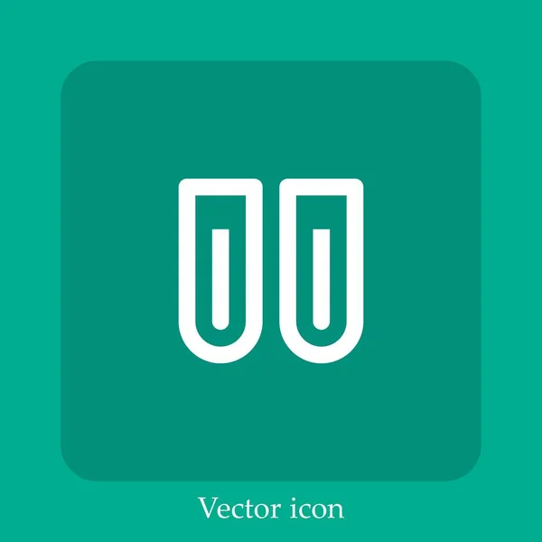 Ícone Vetorial Teste Sangue Linear Icon Line Com Curso Editável — Vetor de Stock