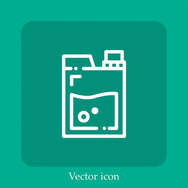 Icône Vectorielle Cuisson Icône Linéaire Ligne Avec Trait Modifiable — Image vectorielle