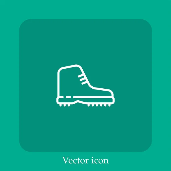 Boot Vector Icon Linear Icon Line Dengan Coretan Yang Dapat - Stok Vektor