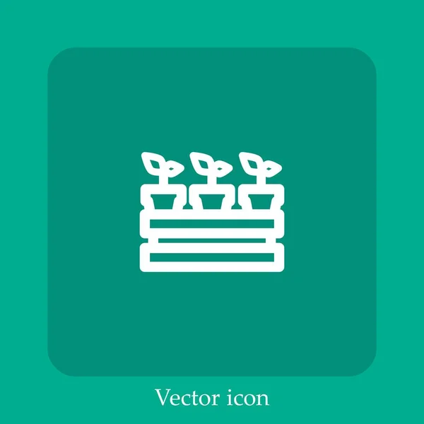 Botanisches Vektorsymbol Lineare Icon Line Mit Editierbarem Strich — Stockvektor