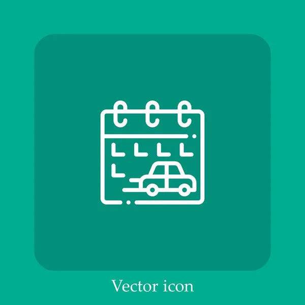 Icono Vector Programación Icon Line Lineal Con Carrera Editable — Vector de stock