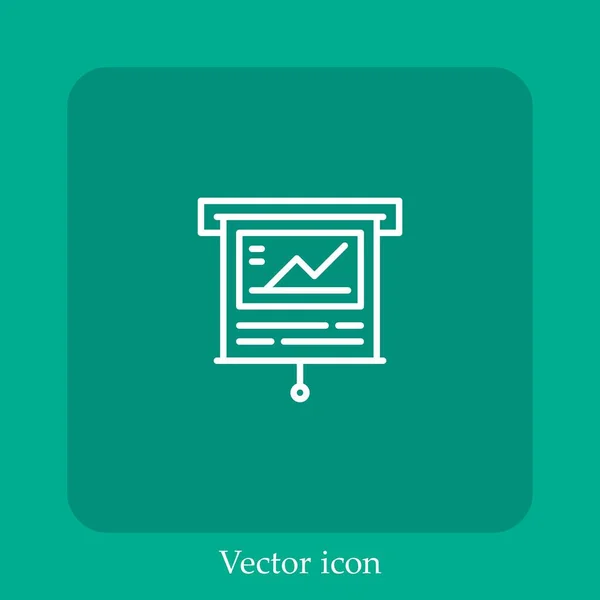 Иконка Вектора Деловой Презентации — стоковый вектор