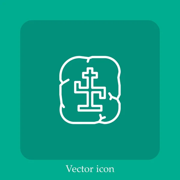 Icône Vectorielle Symbole Icône Linéaire Ligne Avec Trait Modifiable — Image vectorielle