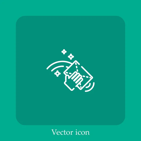 Limpe Ícone Vetorial Linear Icon Line Com Curso Editável — Vetor de Stock