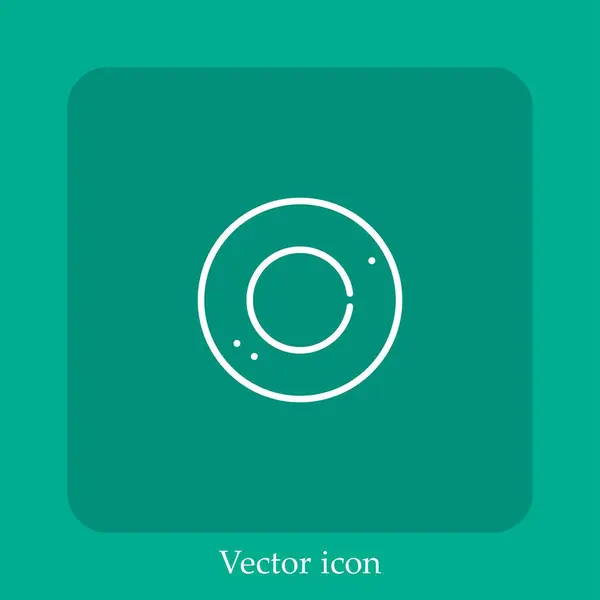 Snoep Vector Pictogram Lineair Icon Line Met Bewerkbare Slag — Stockvector