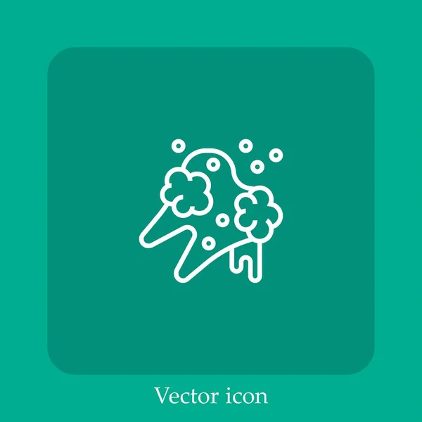 Icône Vectorielle Propre Icône Linéaire Ligne Avec Course Modifiable — Image vectorielle