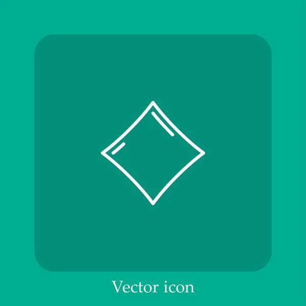 Casino Diamond Vector Icon Lineare Icon Line Mit Editierbarem Strich — Stockvektor