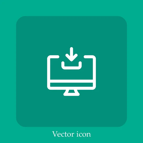 Baixar Ícone Vetorial Linear Icon Line Com Curso Editável — Vetor de Stock