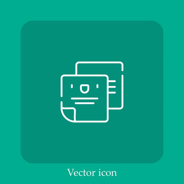 Postá Ícone Vetorial Linear Icon Line Com Curso Editável — Vetor de Stock