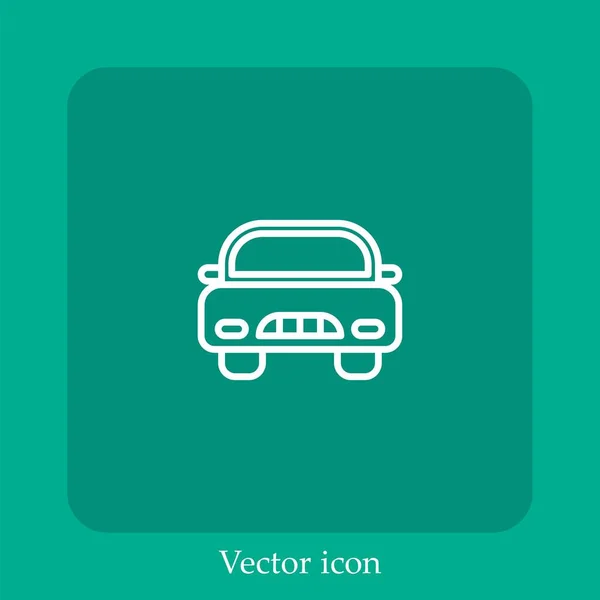 Huur Een Auto Vector Pictogram Lineair Icon Line Met Bewerkbare — Stockvector