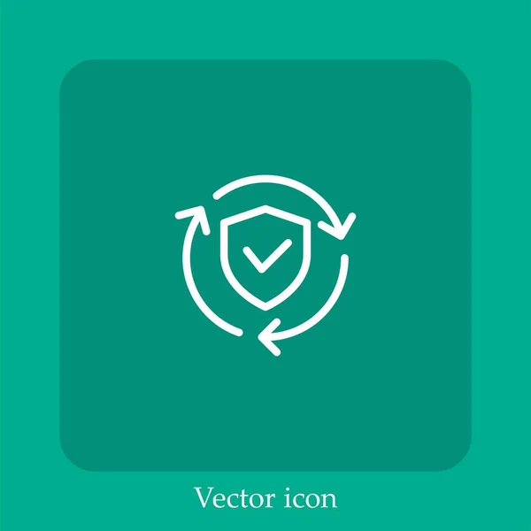 Sicherheitsvektorsymbol Lineare Icon Line Mit Editierbarem Strich — Stockvektor