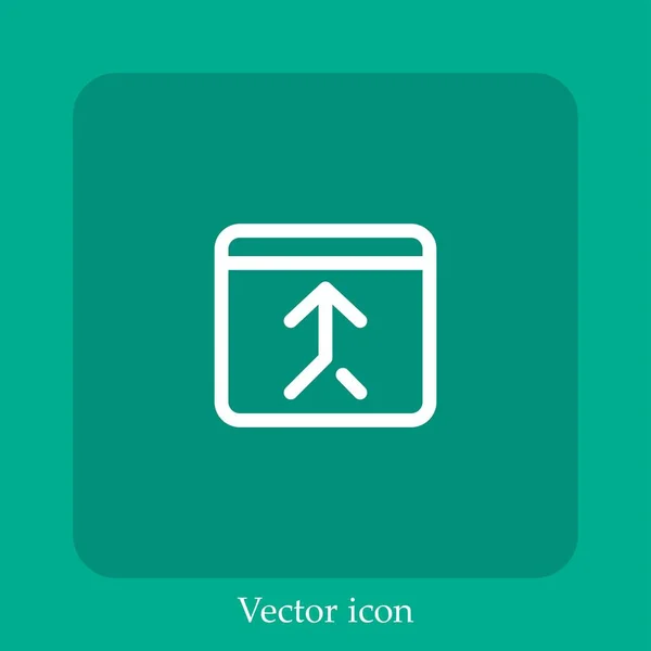 Ícone Vetor Navegador Web Linear Icon Line Com Curso Editável — Vetor de Stock