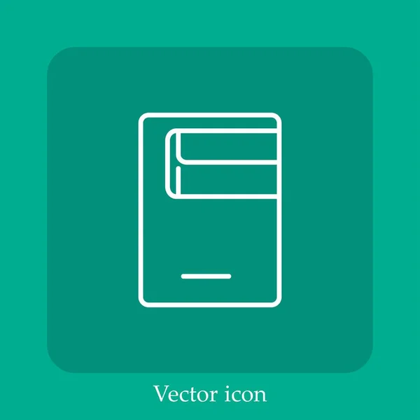 Ícone Vetor Status Bateria Linear Icon Line Com Curso Editável — Vetor de Stock