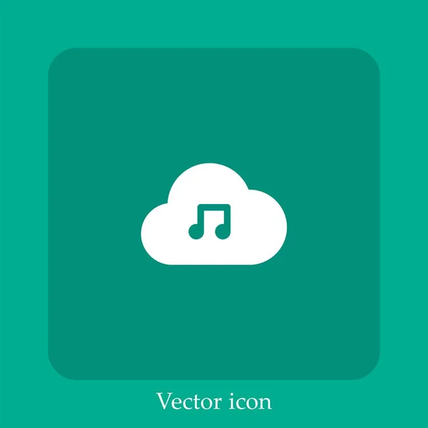 Cloud Computing Vector Icon Linear Icon Line Editable Stroke — Vector de stock