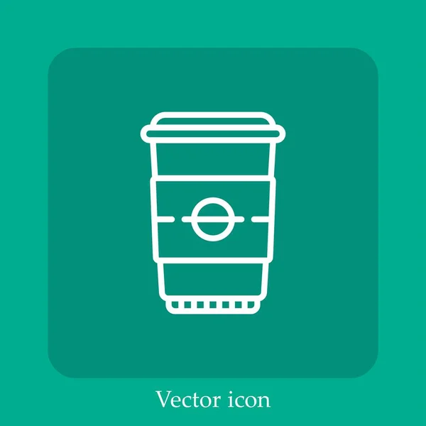 Copo Café Vetor Ícone — Vetor de Stock