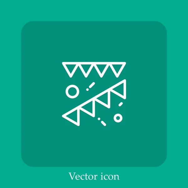 Partei Vektor Symbol Lineare Icon Line Mit Editierbarem Strich — Stockvektor