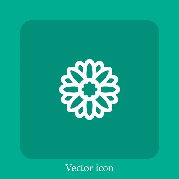 Dalia Vector Icon Linear Icon Line Editable Stroke — Stock Vector