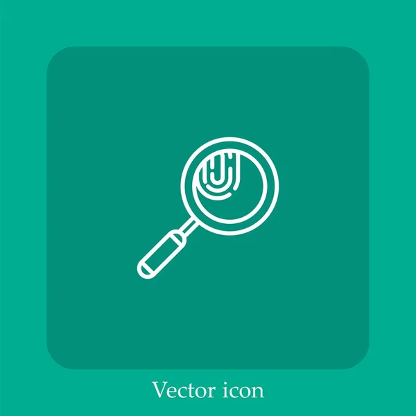 Detective Vector Icon Linear Icon Line Editable Stroke — Stock Vector