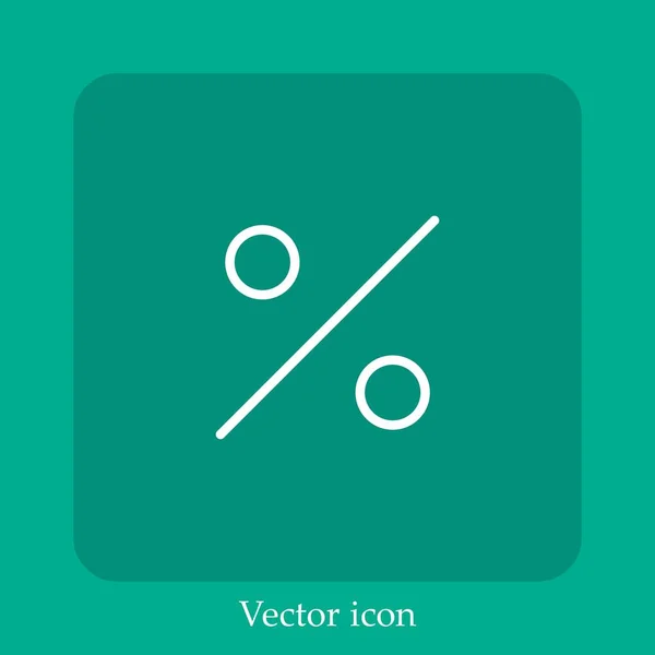 Definición Icono Vector División Icono Lineal Línea Con Carrera Editable — Vector de stock