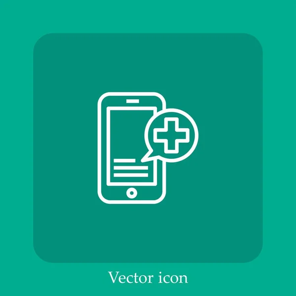 Vektor Symbol Linear Icon Line Mit Editierbarem Strich Aufrufen — Stockvektor