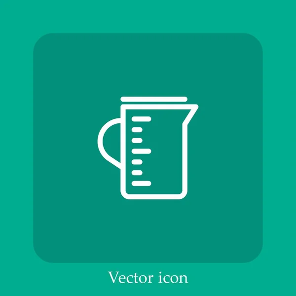 Icono Del Vector Dosímetro Icon Line Lineal Con Carrera Editable — Vector de stock