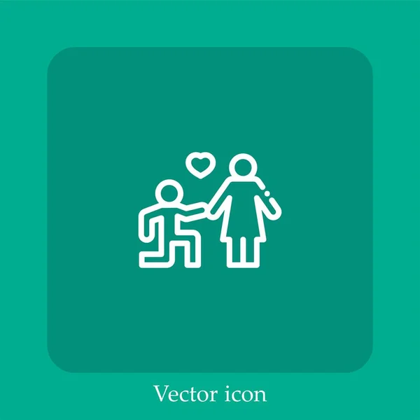 Vorschlag Vektor Symbol Lineare Icon Line Mit Editierbarem Strich — Stockvektor
