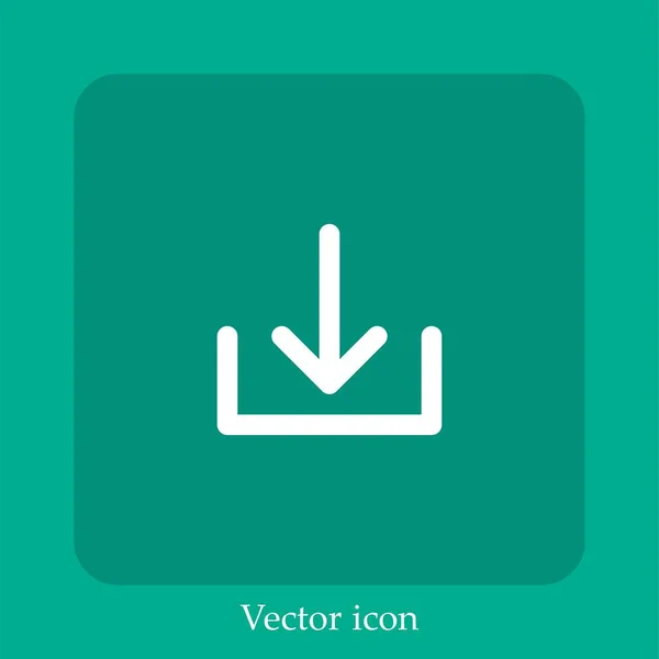 Descargar Icono Vectorial Icon Line Lineal Con Carrera Editable — Vector de stock