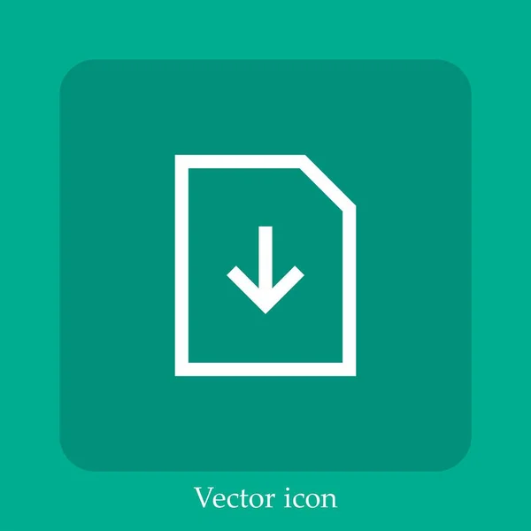 Baixar Arquivo Ícone Vetor Linear Icon Line Com Curso Editável — Vetor de Stock