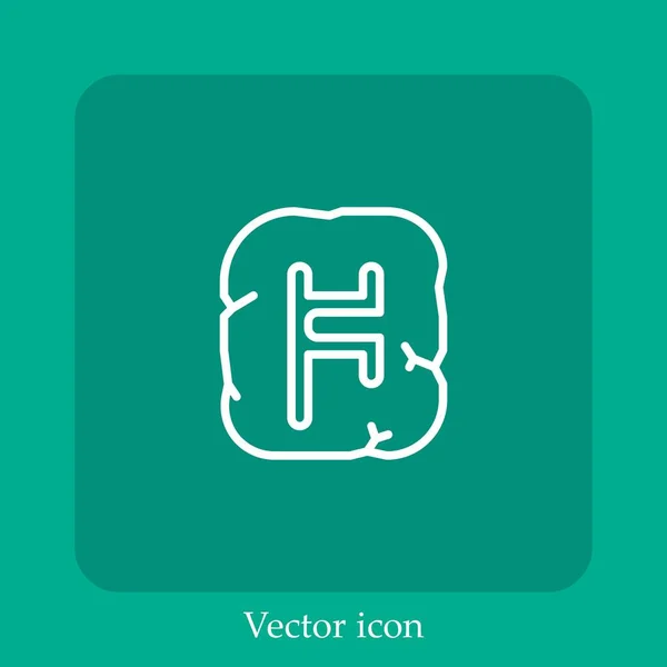 Ícone Vetor Símbolo Linear Icon Line Com Curso Editável — Vetor de Stock