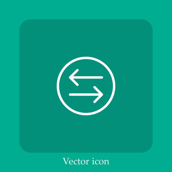 Icono Vector Transferencia Icon Line Lineal Con Carrera Editable — Vector de stock