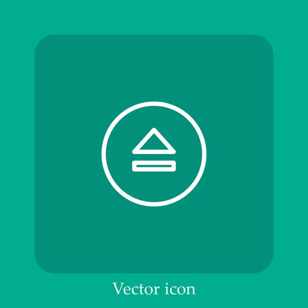 Eject Vektor Icon Lineare Icon Line Mit Editierbarem Strich — Stockvektor