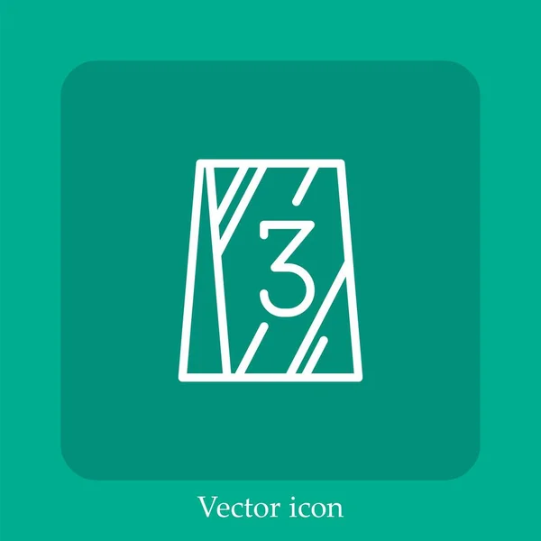 Ícone Vetor Evidência Linear Icon Line Com Curso Editável — Vetor de Stock