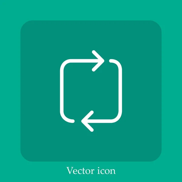 Austauschen Vektor Symbol Lineare Icon Line Mit Editierbarem Strich — Stockvektor