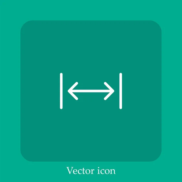 Expandir Icono Vectorial Icono Lineal Línea Con Carrera Editable — Vector de stock