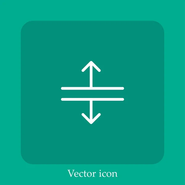 Expandir Icono Vectorial Icono Lineal Línea Con Carrera Editable — Vector de stock